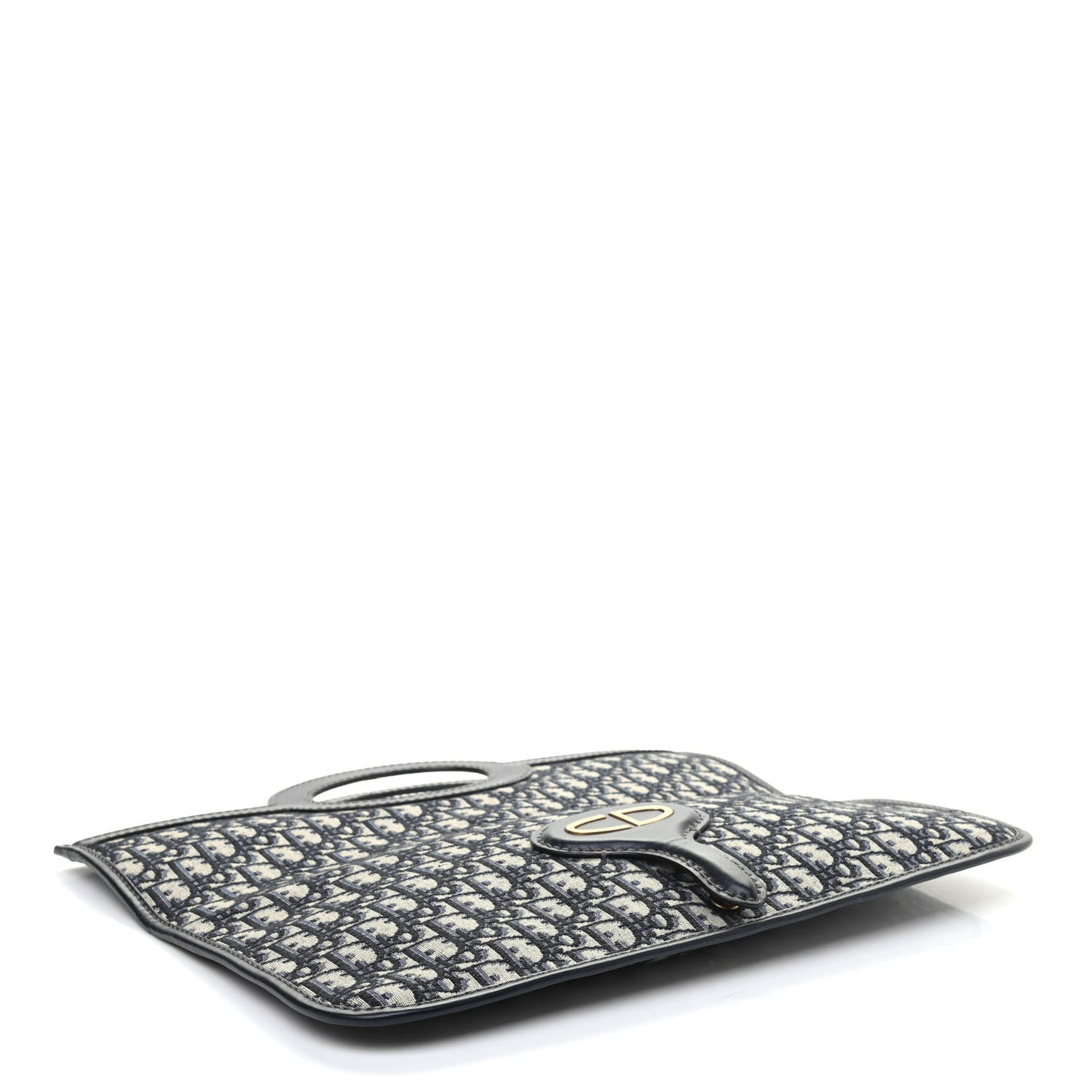 Christian Dior Oblique Fold Over Clutch Blue 4 of 6