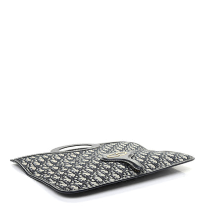 Christian Dior Oblique Fold Over Clutch Blue 4 of 6