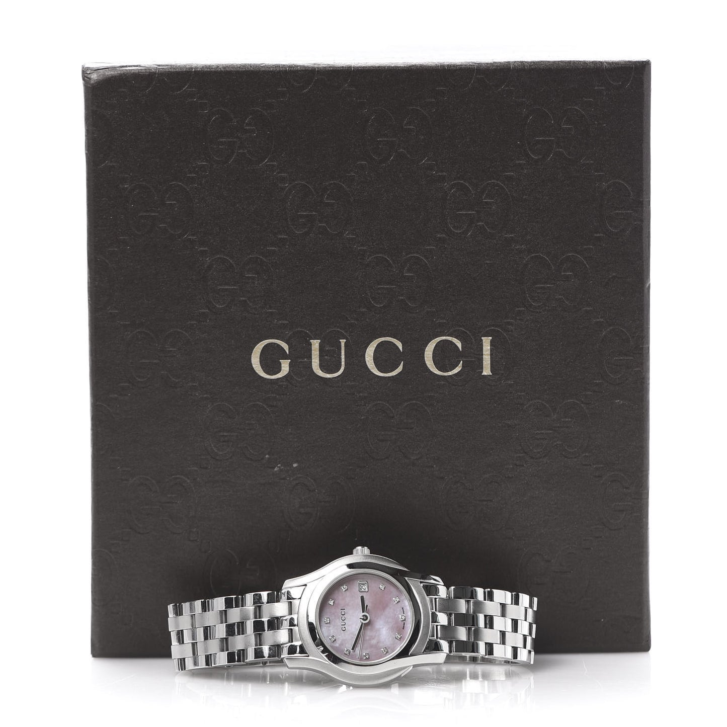 Stainless Steel Diamond Pink Mother of Pearl 27mm 5500L Quartz Watch