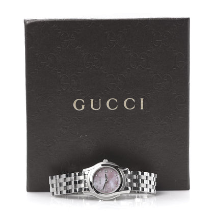 Gucci Stainless Steel Diamond Pink Mother of Pearl 27mm 5500L Quartz Watch 8 of 8