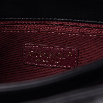 Chanel Glazed Calfskin Quilted Medium Perfect Edge Flap Black 6 of 10