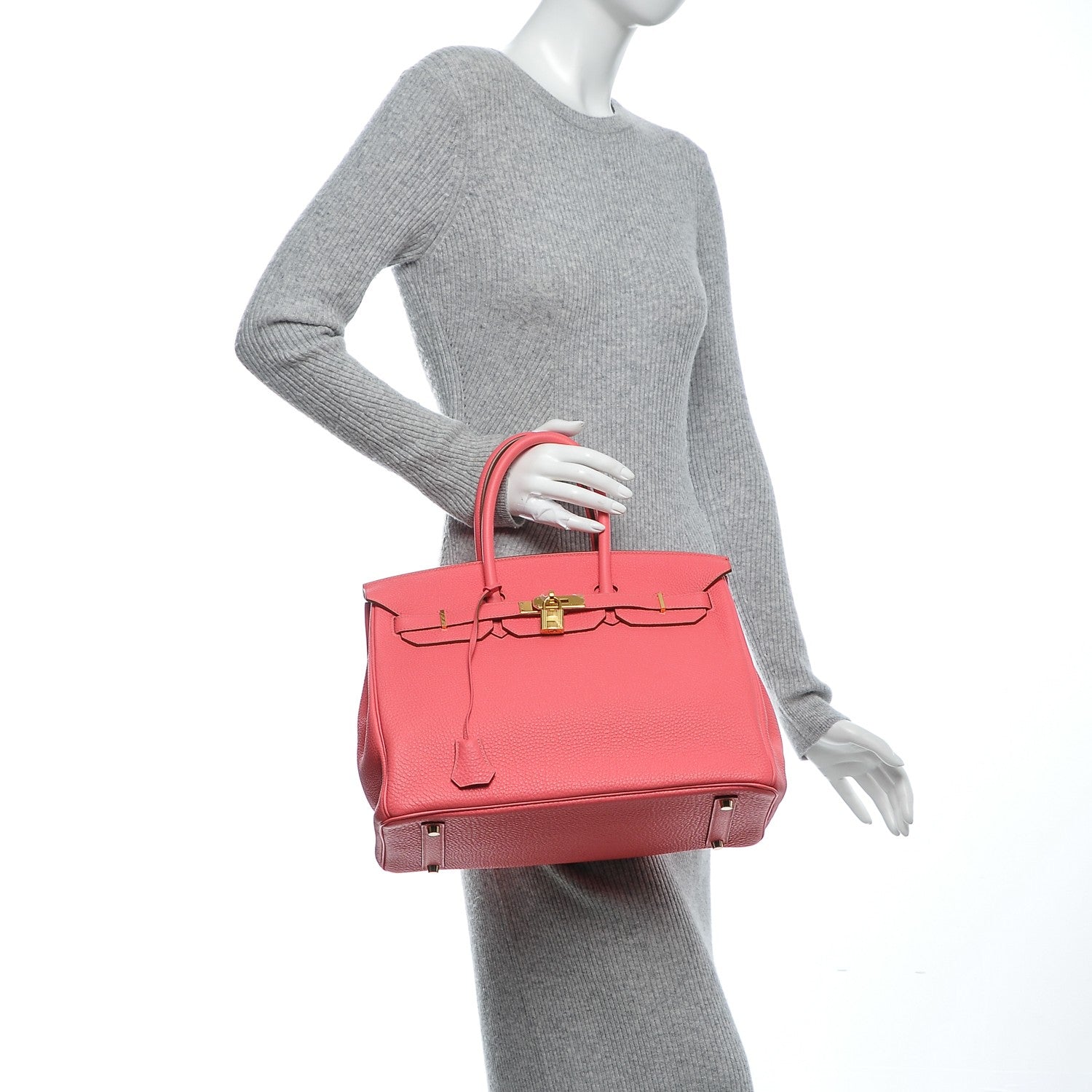 Hermes Togo Birkin 35 Rose Lipstick 2 of 21