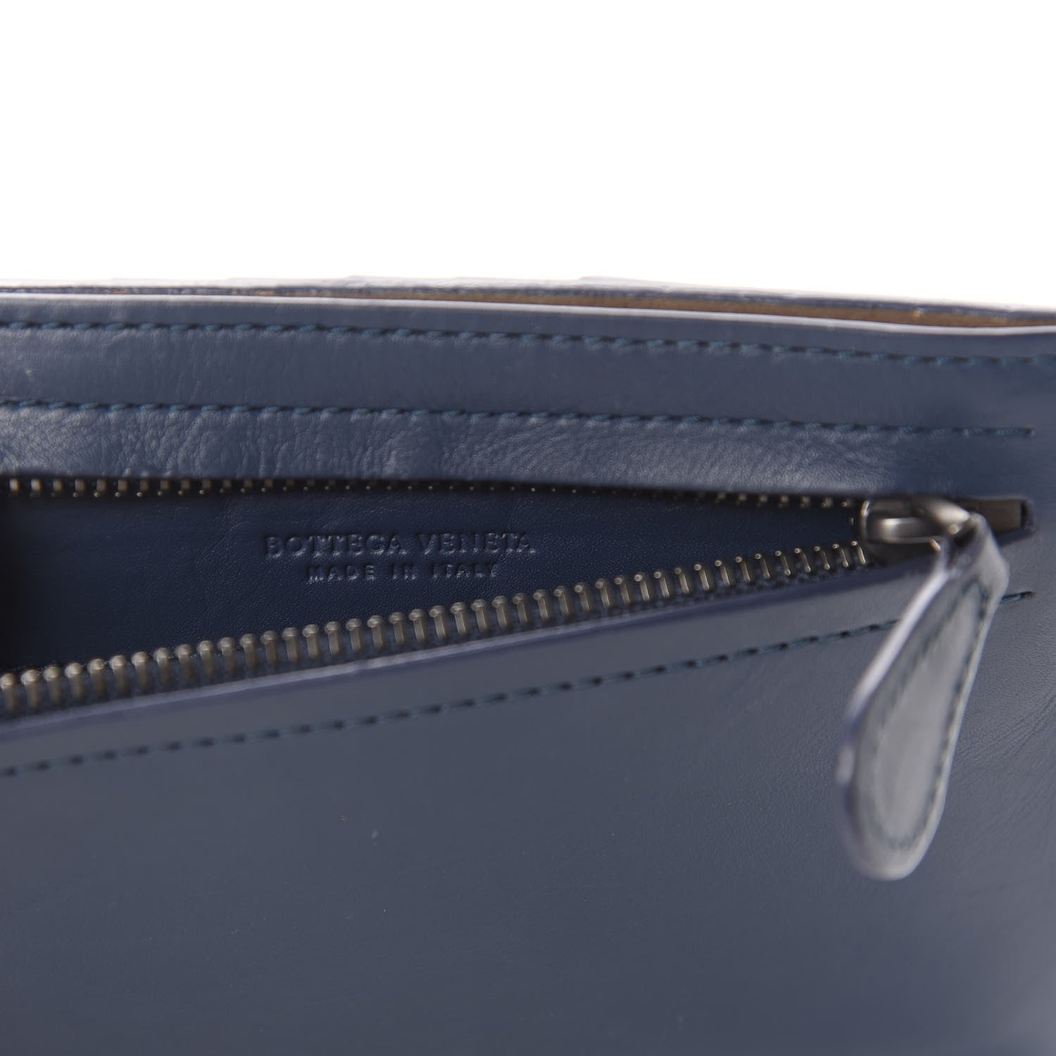 Bottega Veneta Nappa Intrecciato Card Case Denim 6 of 7