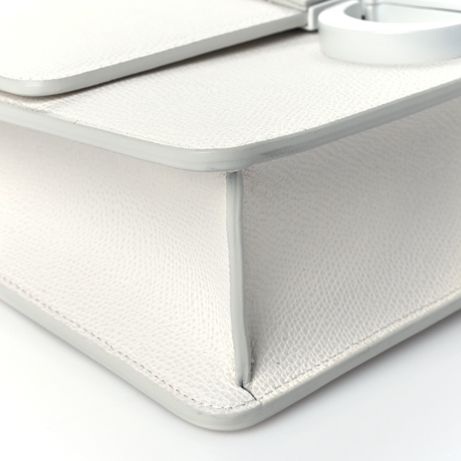 Christian Dior Ultra Matte Grained Calfskin 30 Montaigne Flap Bag White 5 of 12