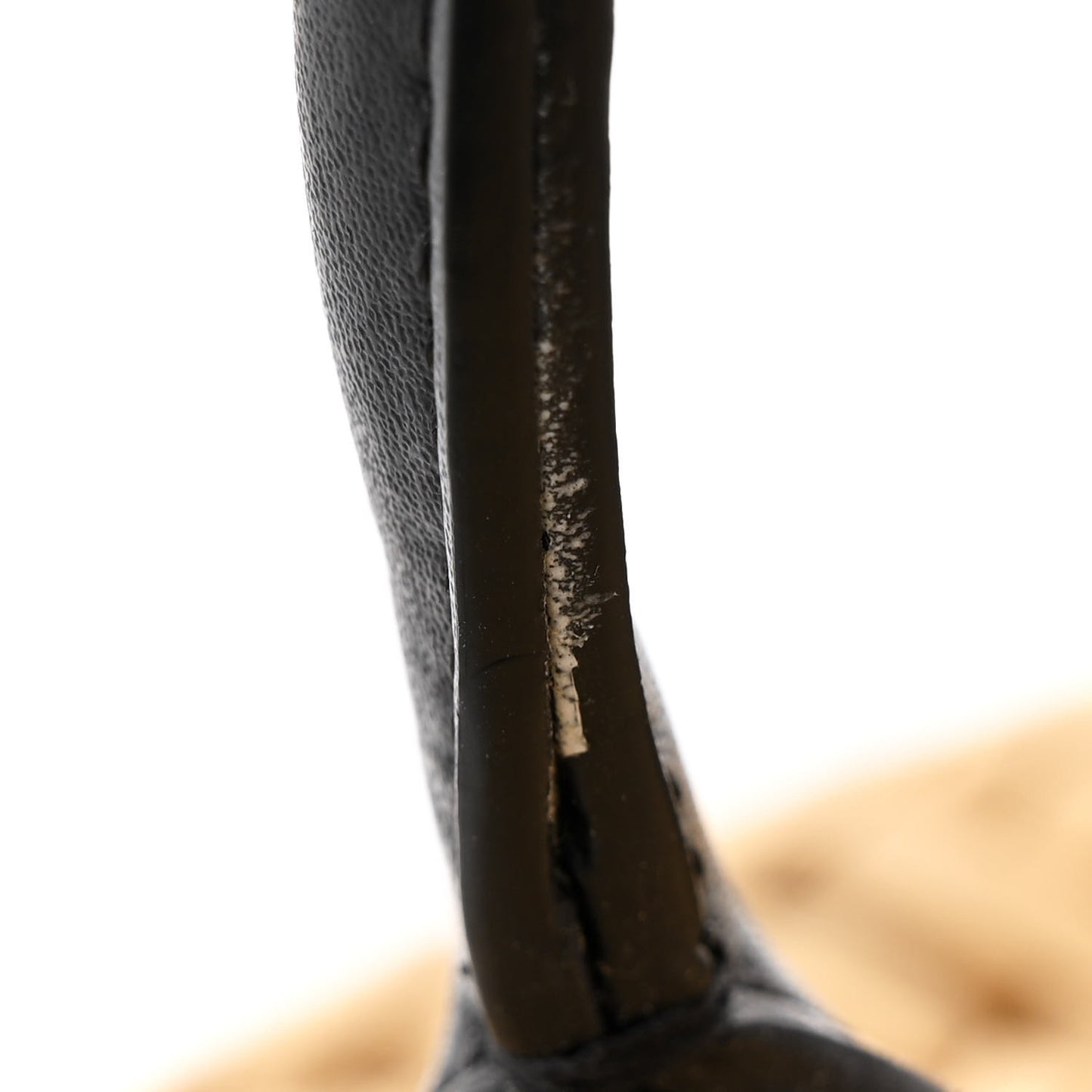 Raffia Calfskin Small Arco Basket Black