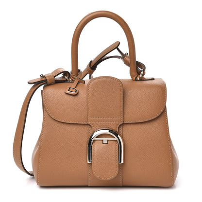 Delvaux Grained Calfskin Mini Brillant Satchel Natural 1 of 11