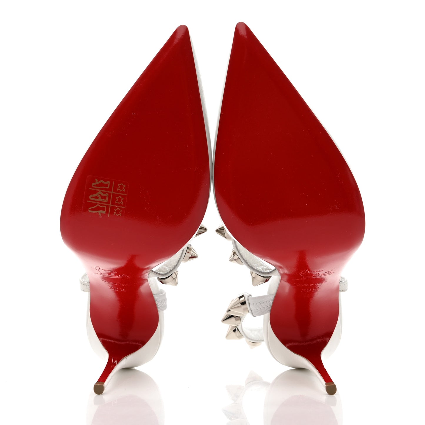 Calfskin Spikita Slingback 100 Stiletto Pumps 38.5 White