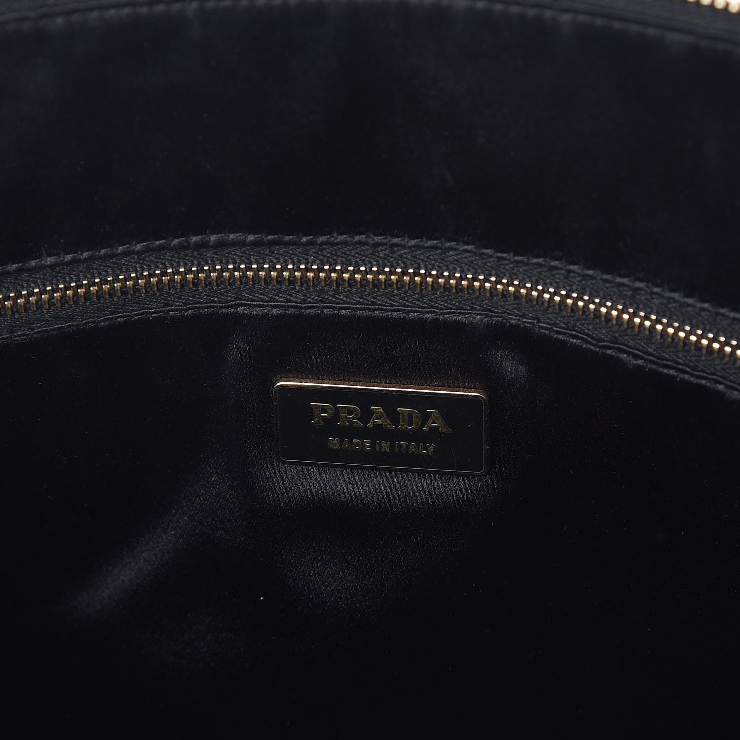Prada Saffiano Top Handle Dome Satchel Black 6 of 18