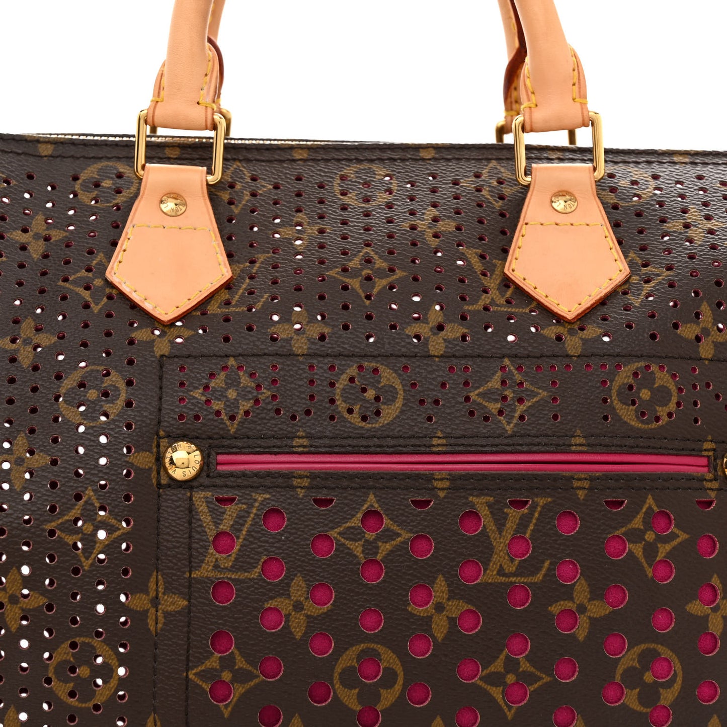 Monogram Perforated Speedy 30 Fuchsia