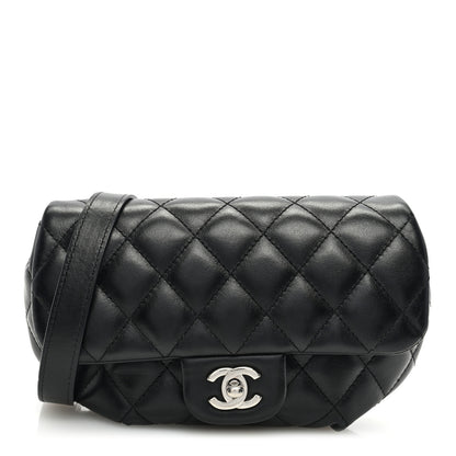 Chanel Calfskin Quilted CC Uniform Flap Belt Bag Black 1 of 10