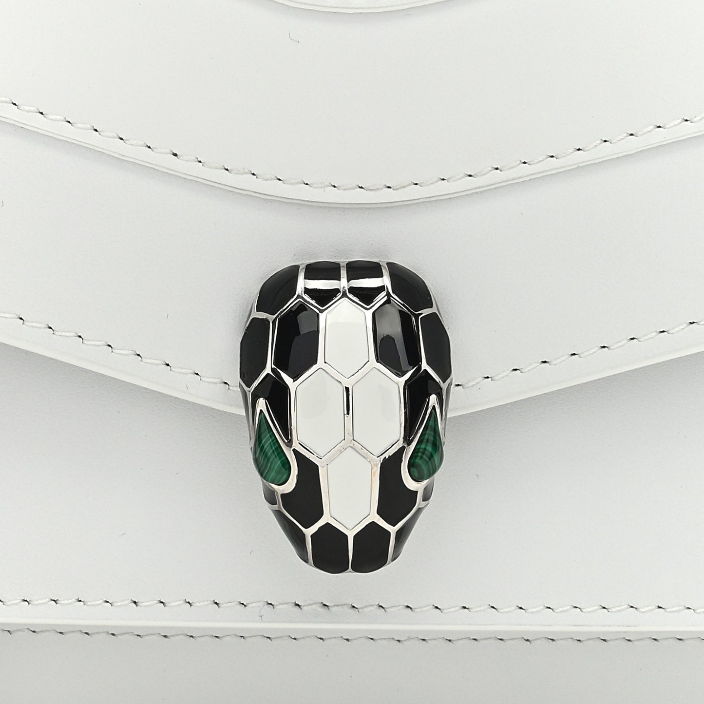 Calfskin Serpenti Forever East West Shoulder Bag Opal Grey