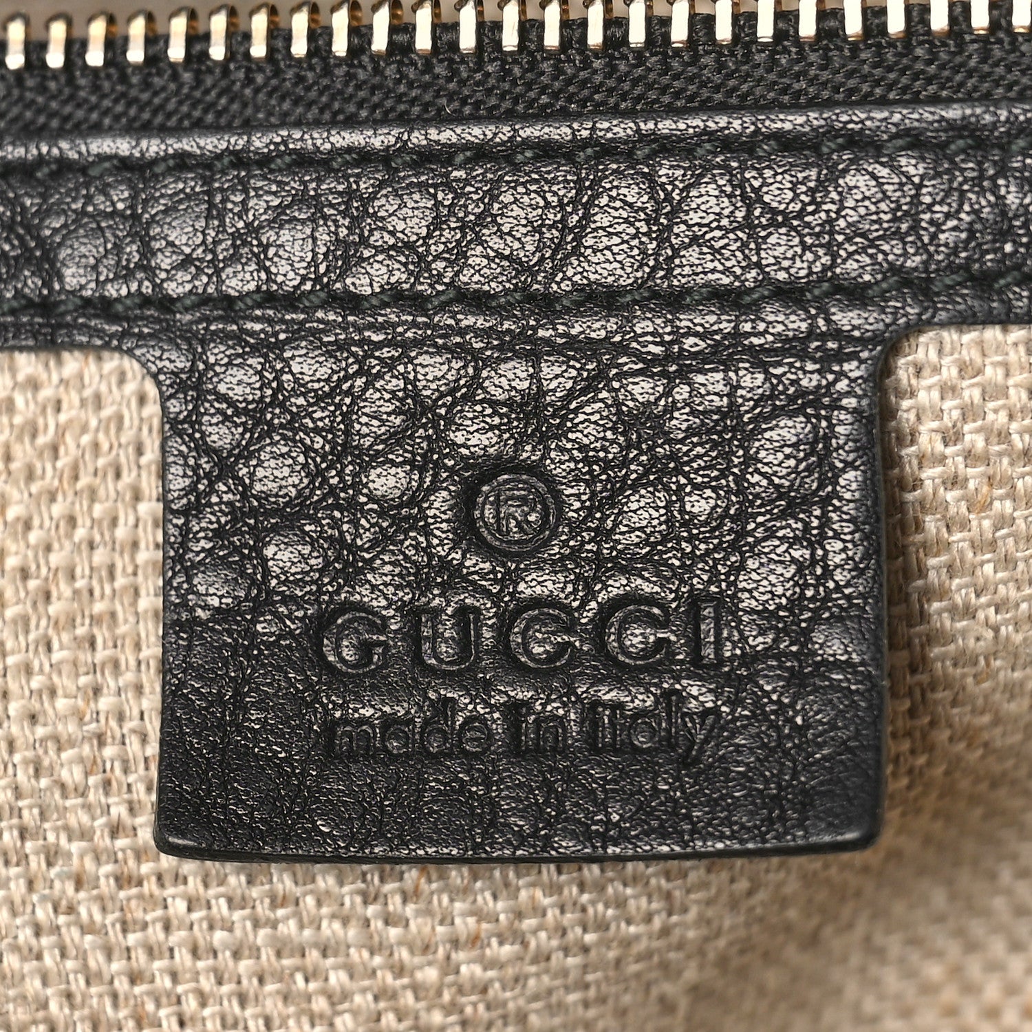 Gucci Monogram Cellarius Calfskin Tote Beige Ebony Black 6 of 9