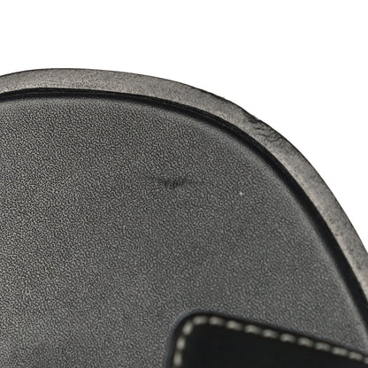 Hermes Box Calfskin Oran Sandals 38 Black 15 of 19
