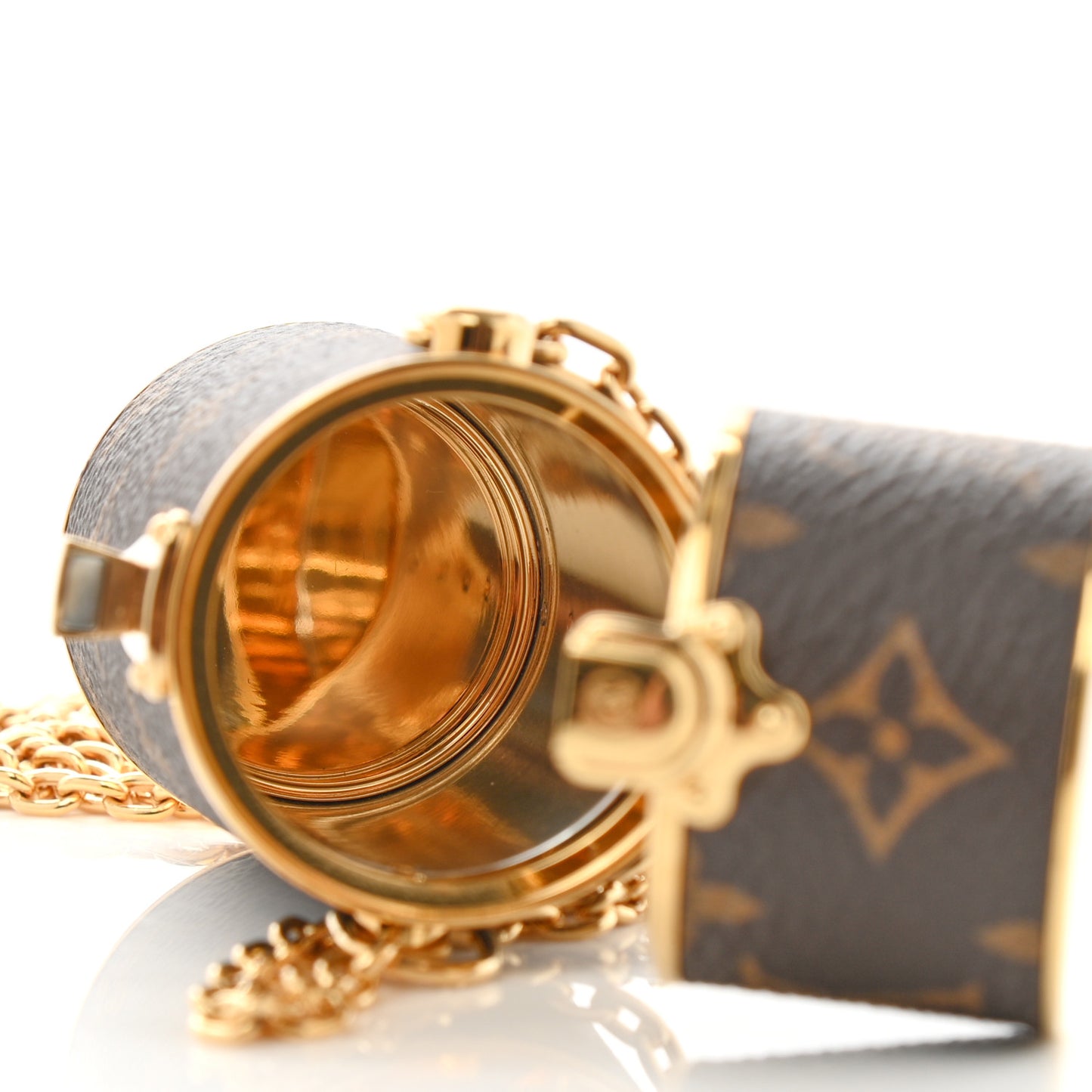 Monogram Chain Lipstick Case