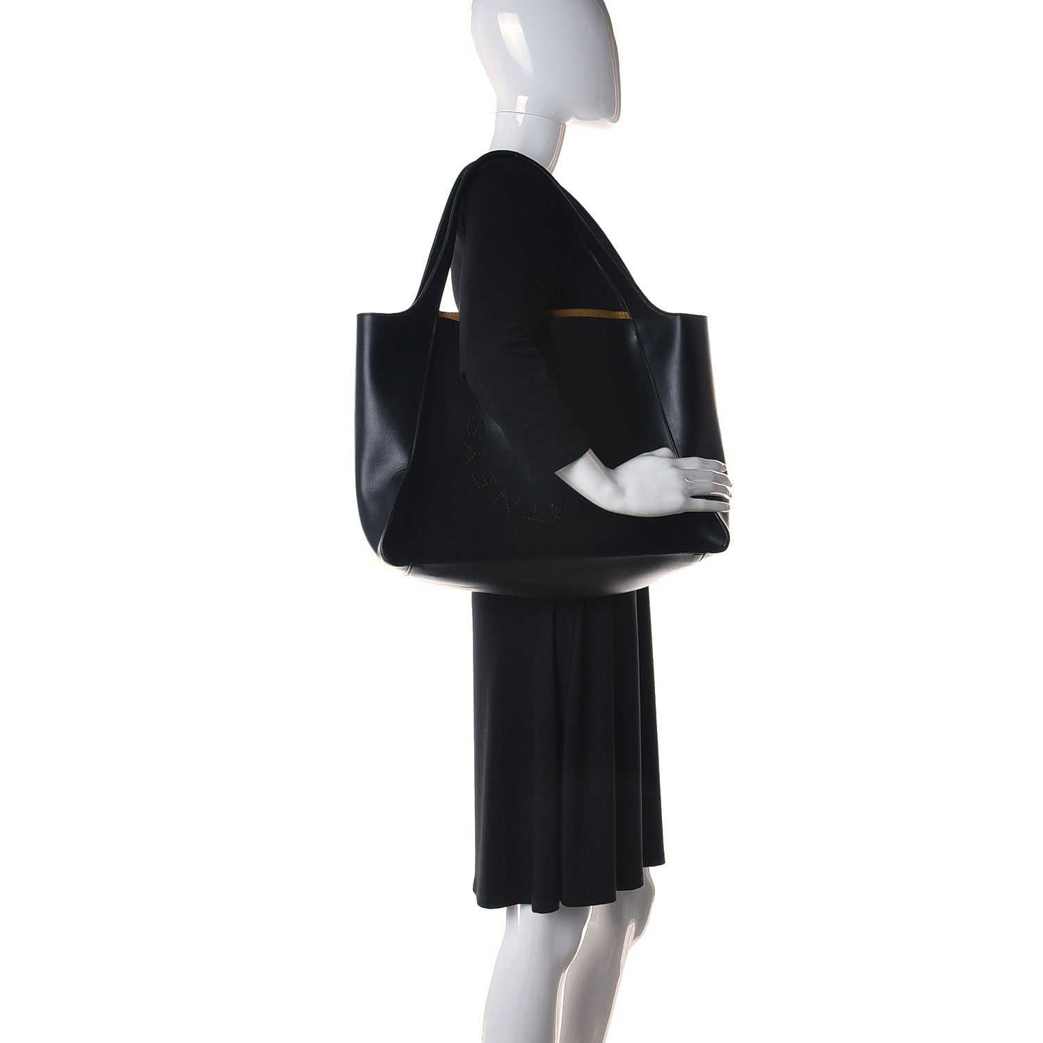 Stella McCartney Eco Alter Nappa East West Perforated Tote Black 2 of 11