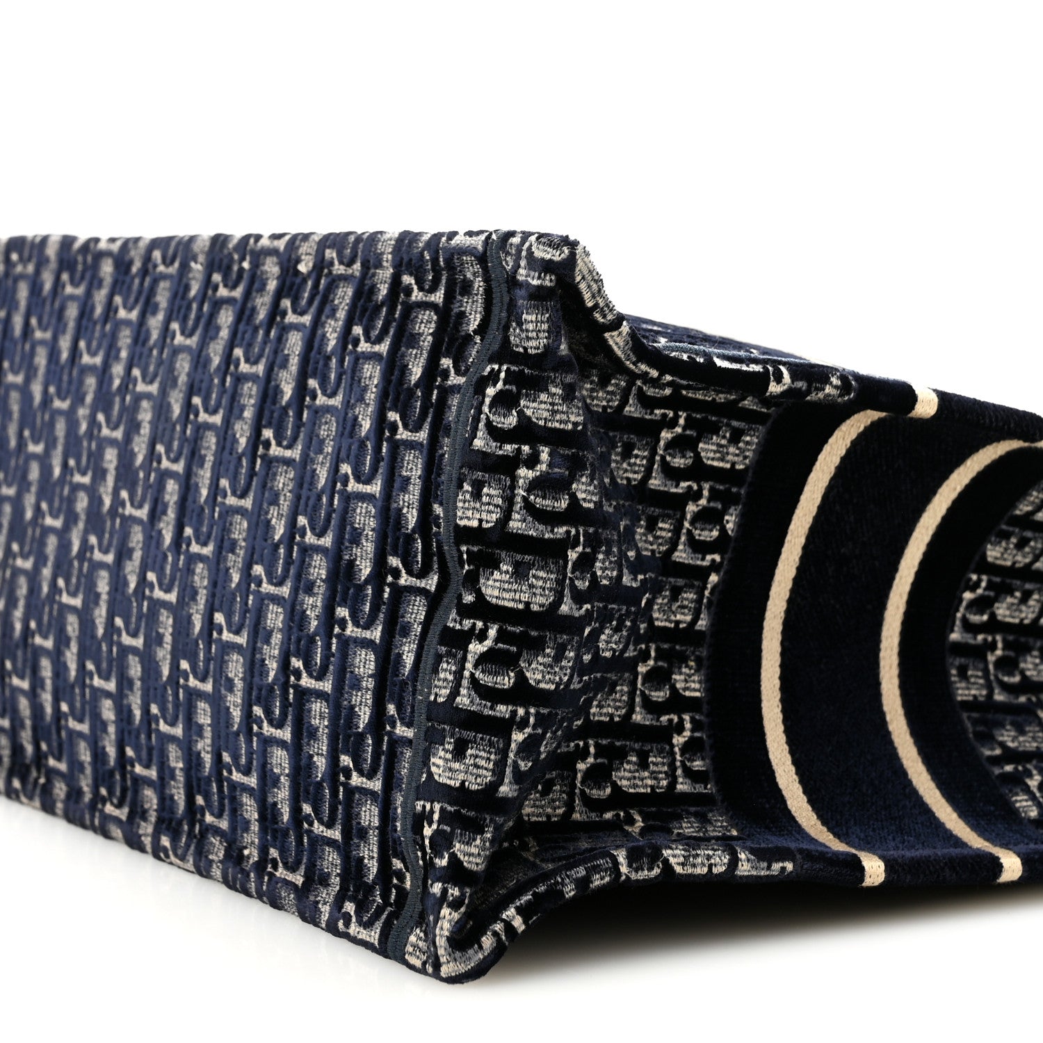 Christian Dior Oblique Velvet Medium Book Tote Blue Multicolor 10 of 12