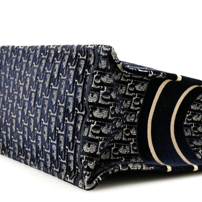 Christian Dior Oblique Velvet Medium Book Tote Blue Multicolor 10 of 12