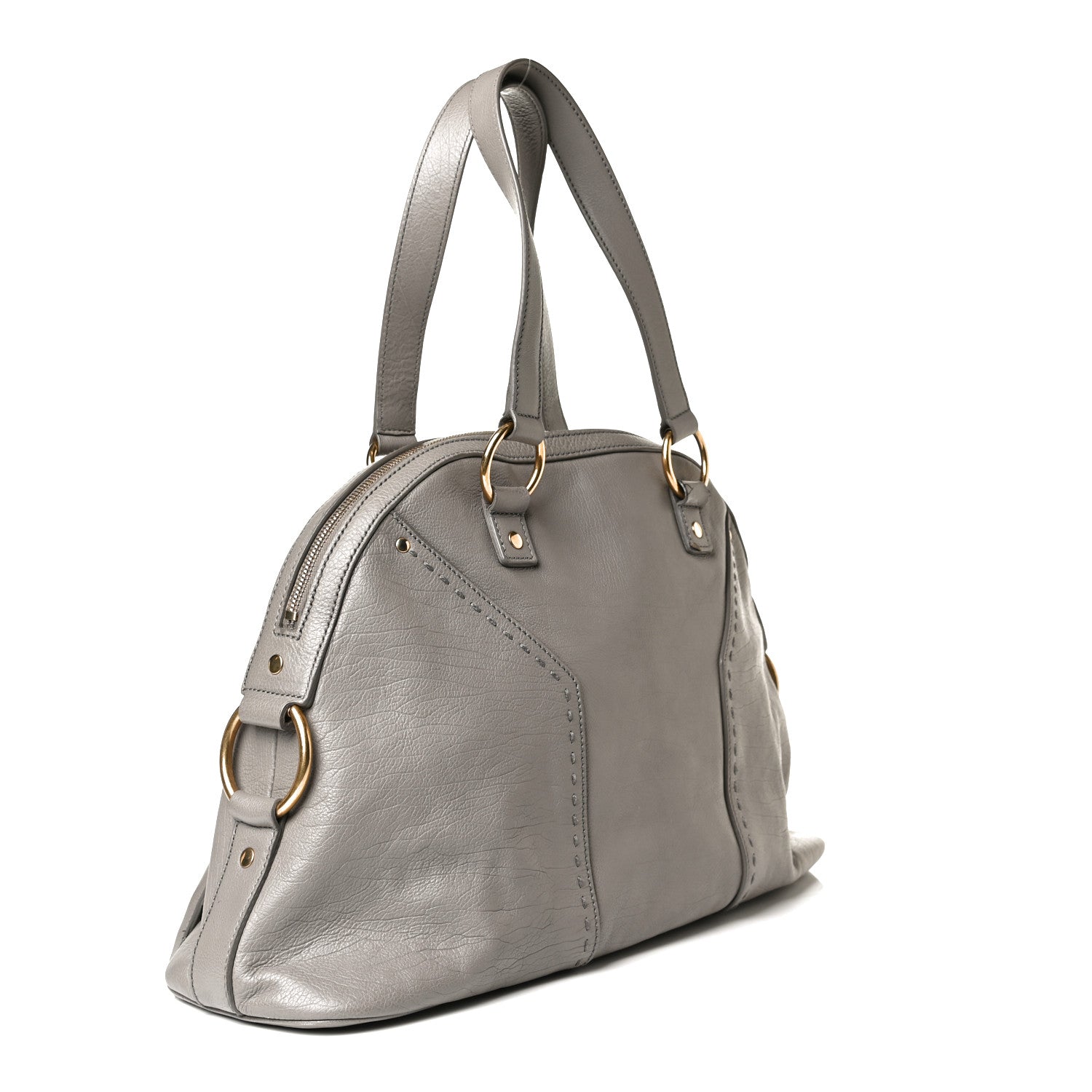 Saint Laurent Calfskin Large Muse Gray 2 of 20
