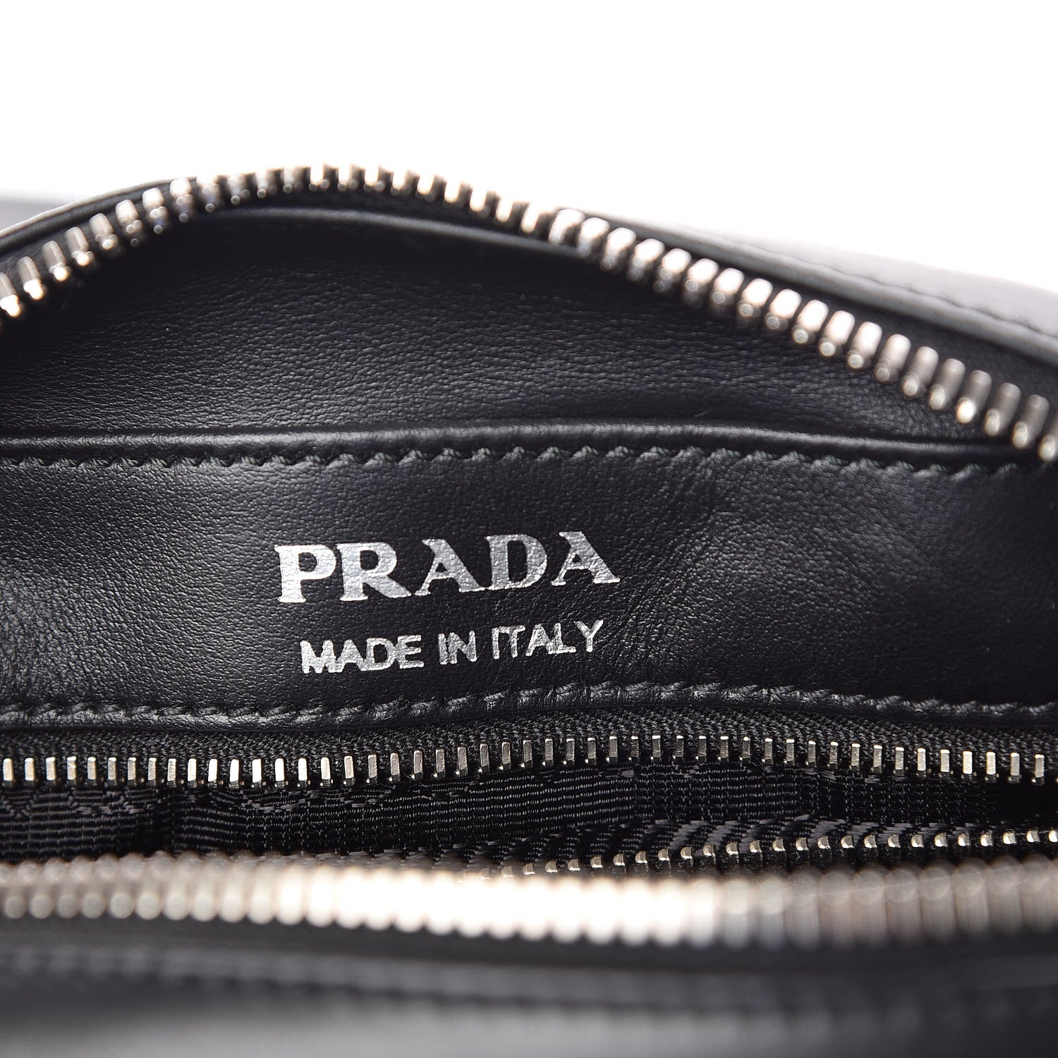Prada City Calfskin Racing Logo Camera Bag Black Fuxia 6 of 9