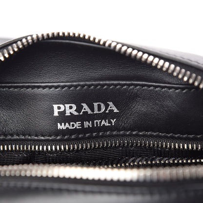 Prada City Calfskin Racing Logo Camera Bag Black Fuxia 6 of 9