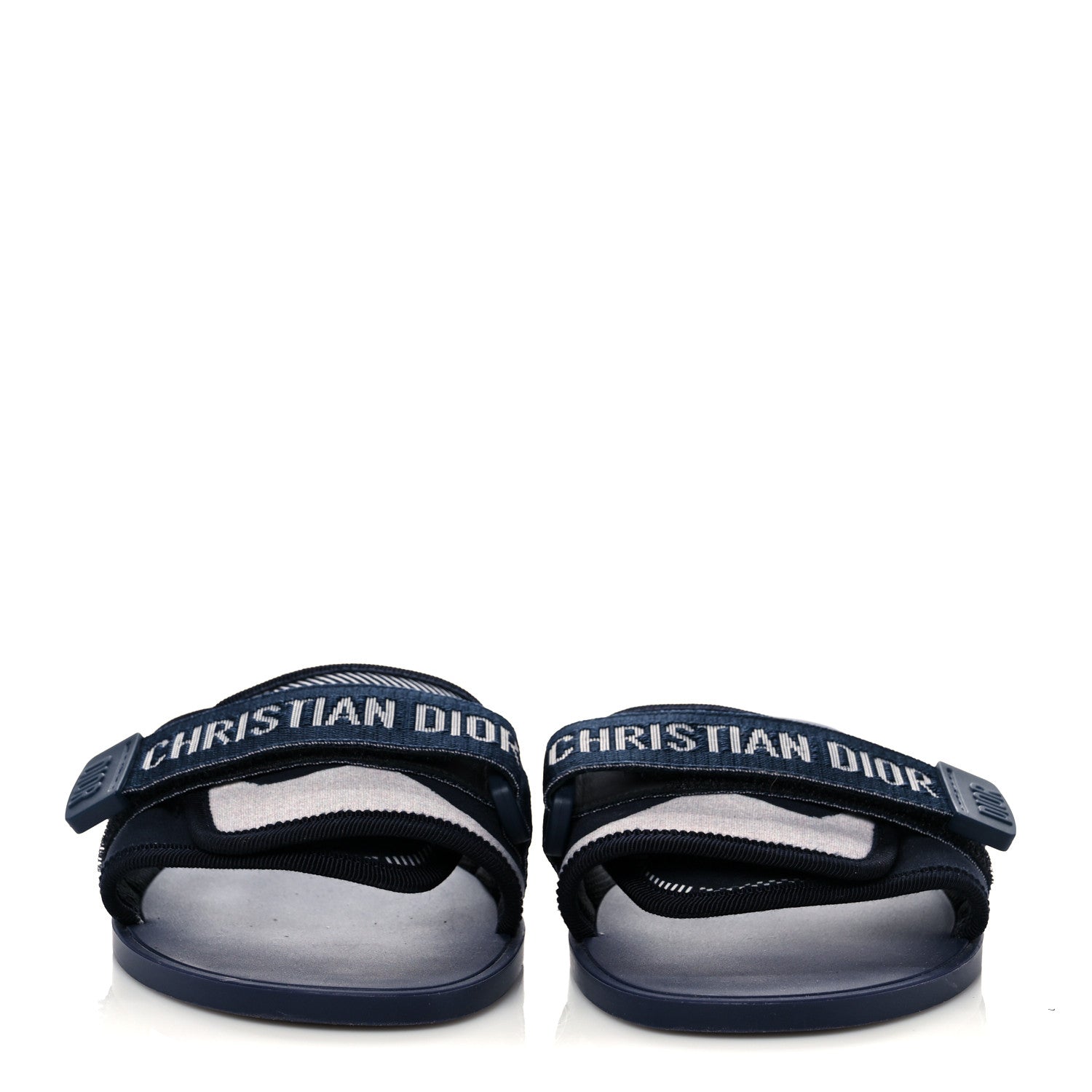 Christian Dior Technical Stretch Fabric Camouflage Dio(r)evolution Slide Sandals 39 Deep Blue 2 of 9
