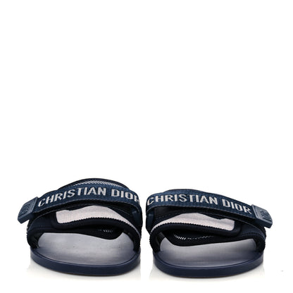 Christian Dior Technical Stretch Fabric Camouflage Dio(r)evolution Slide Sandals 39 Deep Blue 2 of 9