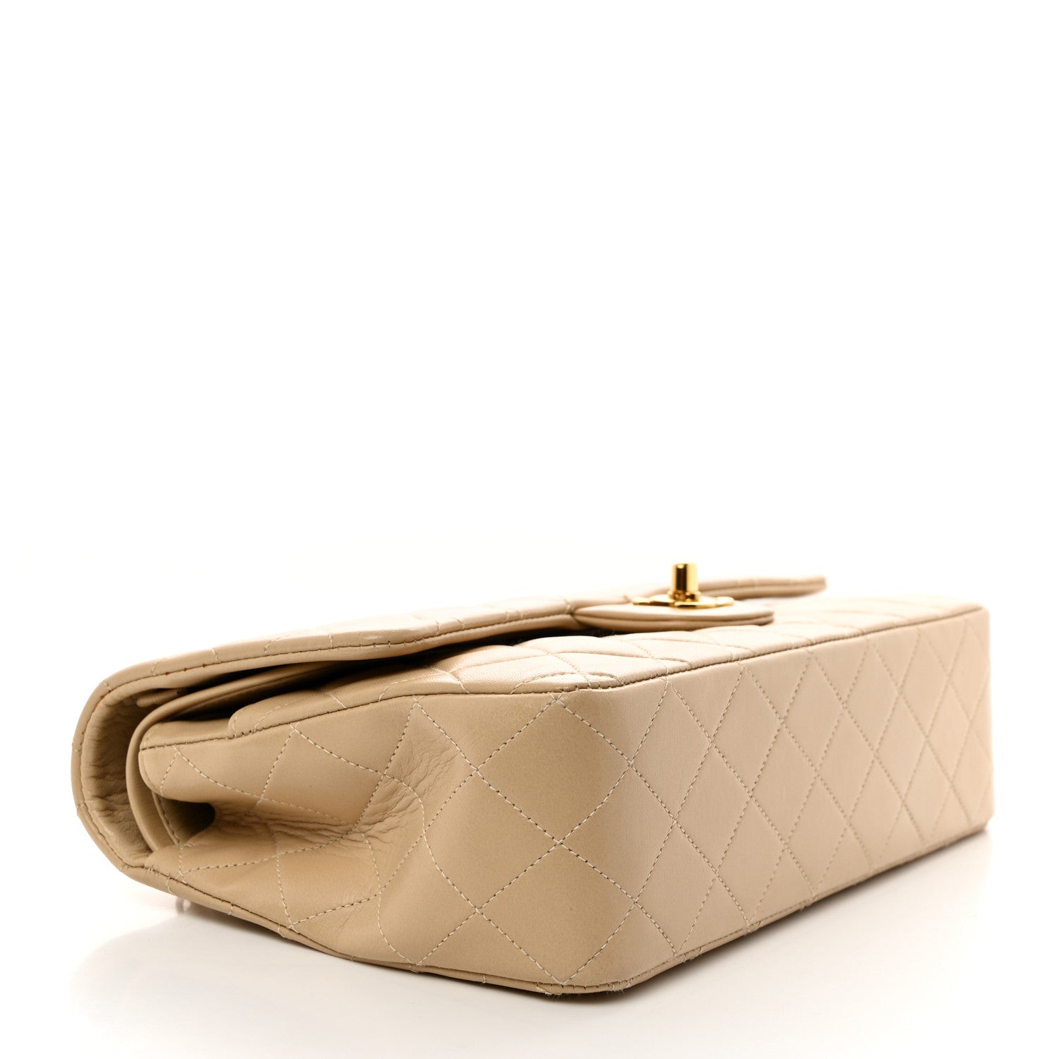 Chanel Lambskin Quilted Small Double Flap Beige 4 of 10