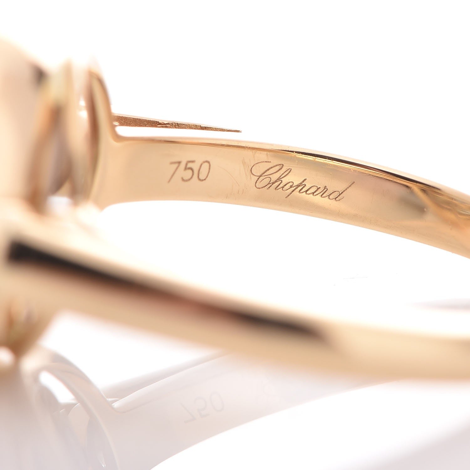 Chopard 18K Yellow Gold Happy Diamonds Circle Ring 50 5.5 6 of 8