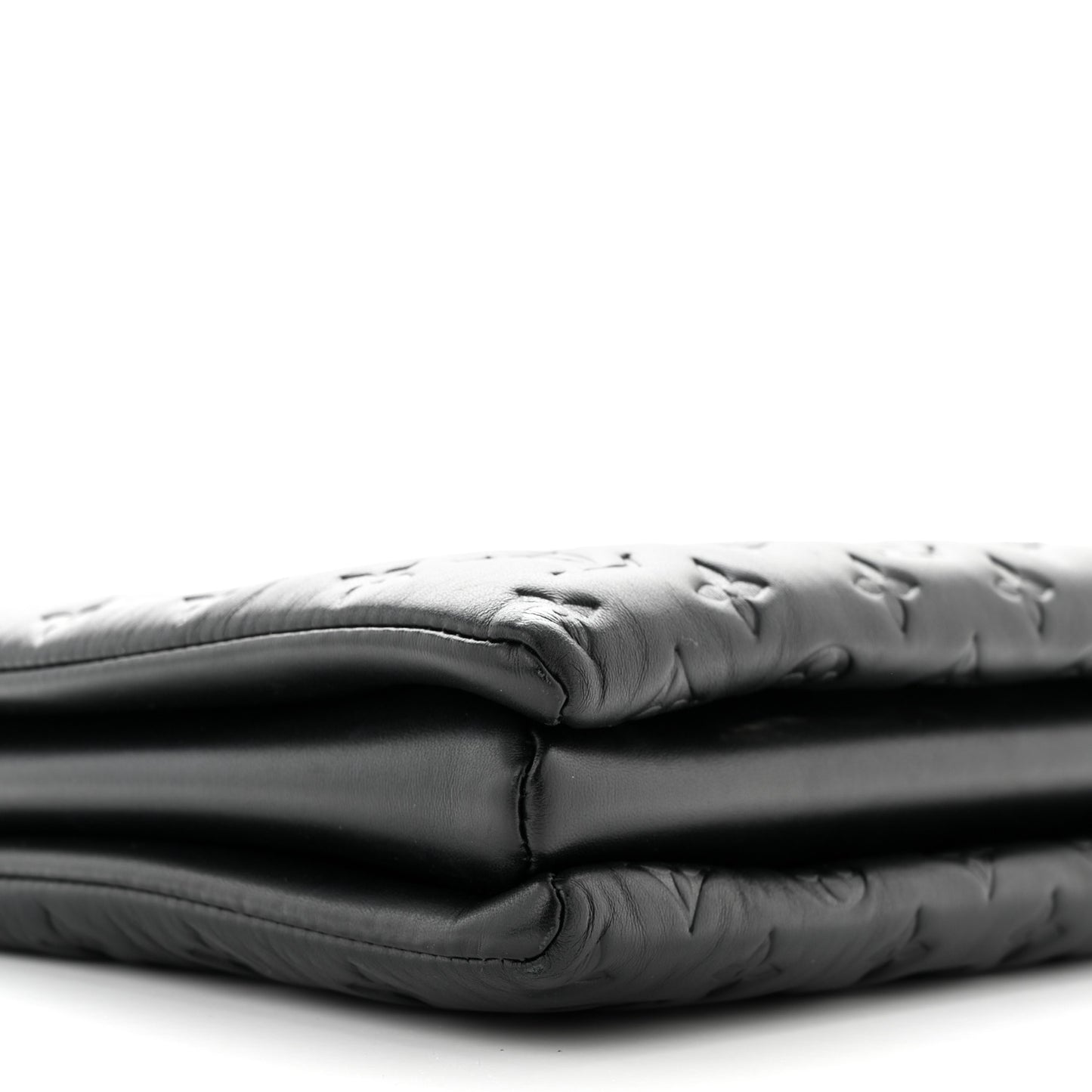 Lambskin Embossed Monogram Coussin MM Black