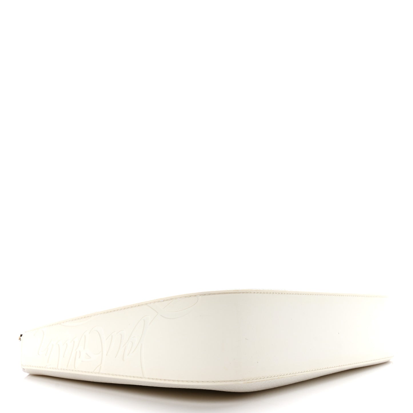 Calfskin Large Loubila Chain Shoulder Bag White