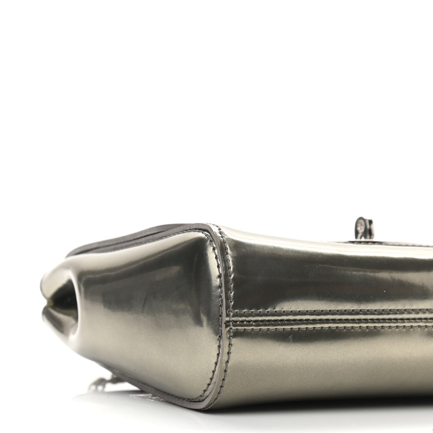 Metallic Patent Small Lily Pewter