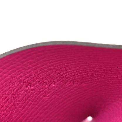 Hermes Epsom Calvi Card Case Rose Pourpre 7 of 9
