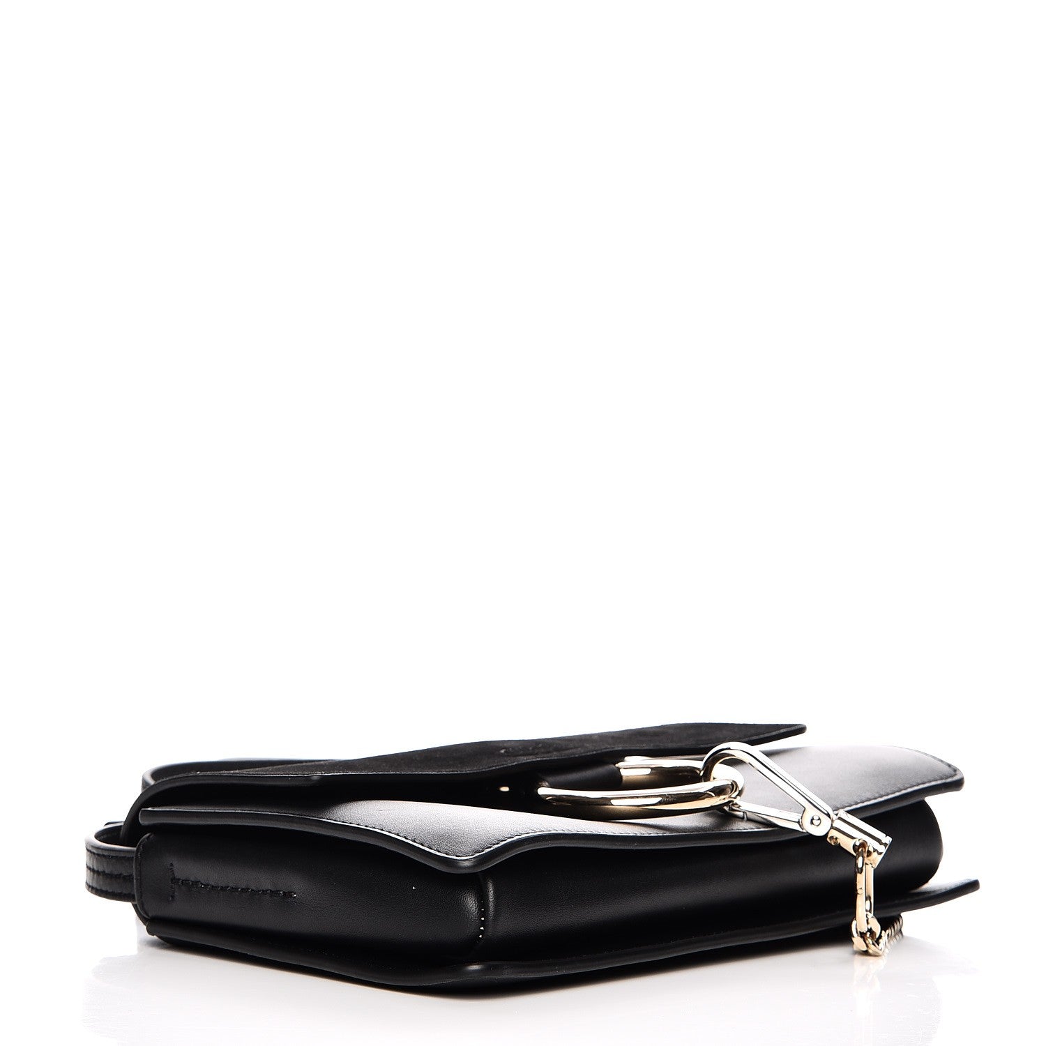 Chloe Suede Calfskin Small Faye Shoulder Bag Black 5 of 10