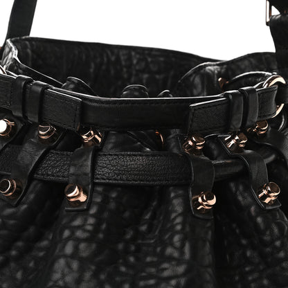 Alexander Wang Pebbled Lambskin Diego Bucket Black Rose Gold Hardware 8 of 12
