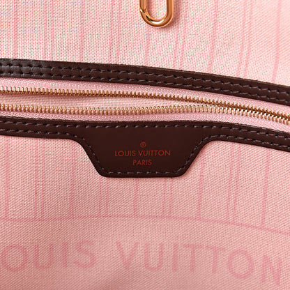 Louis Vuitton Damier Ebene Neo Neverfull MM Rose Ballerine 6 of 13