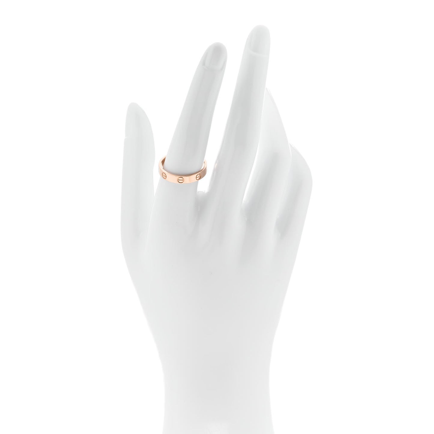 18K Pink Gold 3.5mm LOVE Wedding Band Ring 57 8