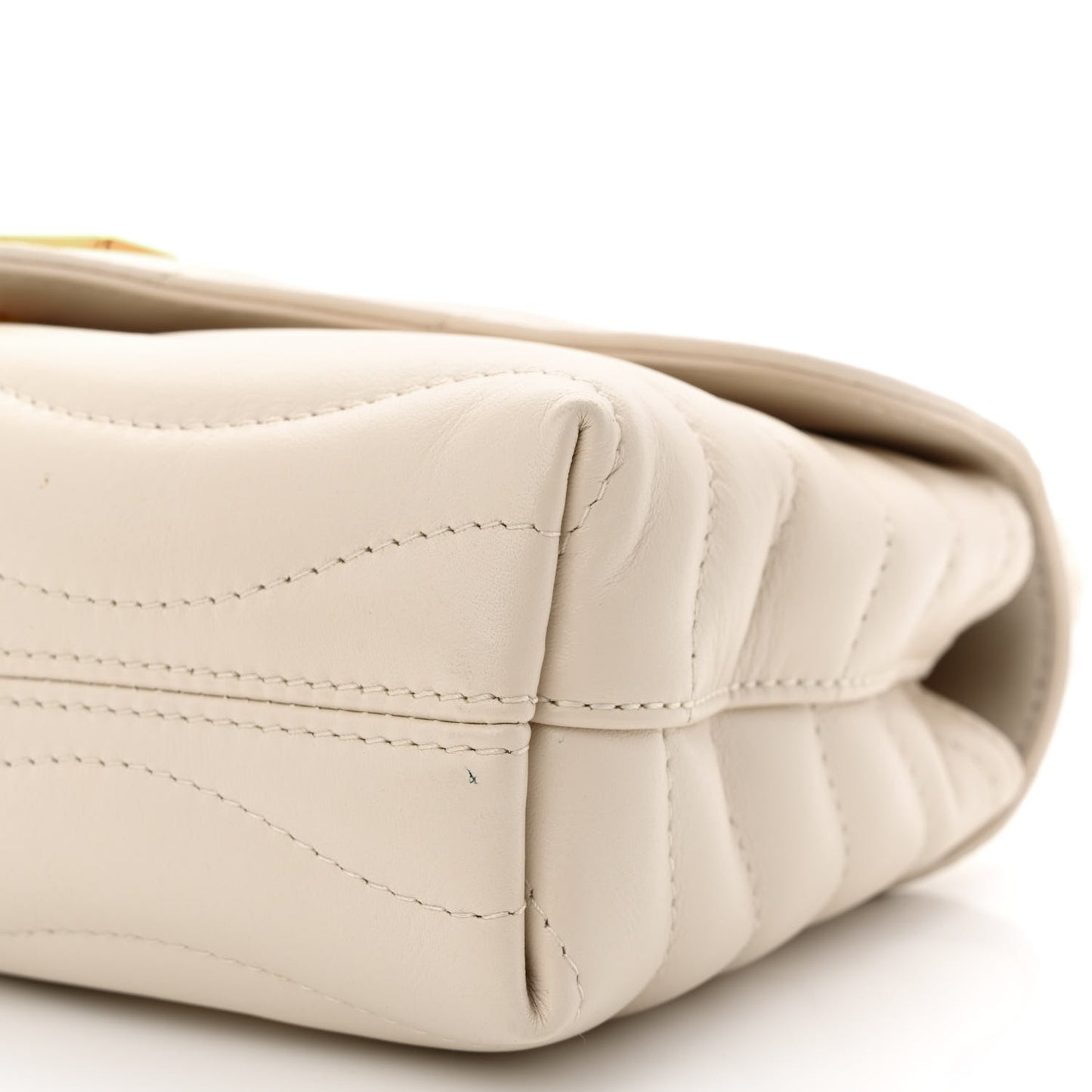 Calfskin LV New Wave Chain Bag Ivory