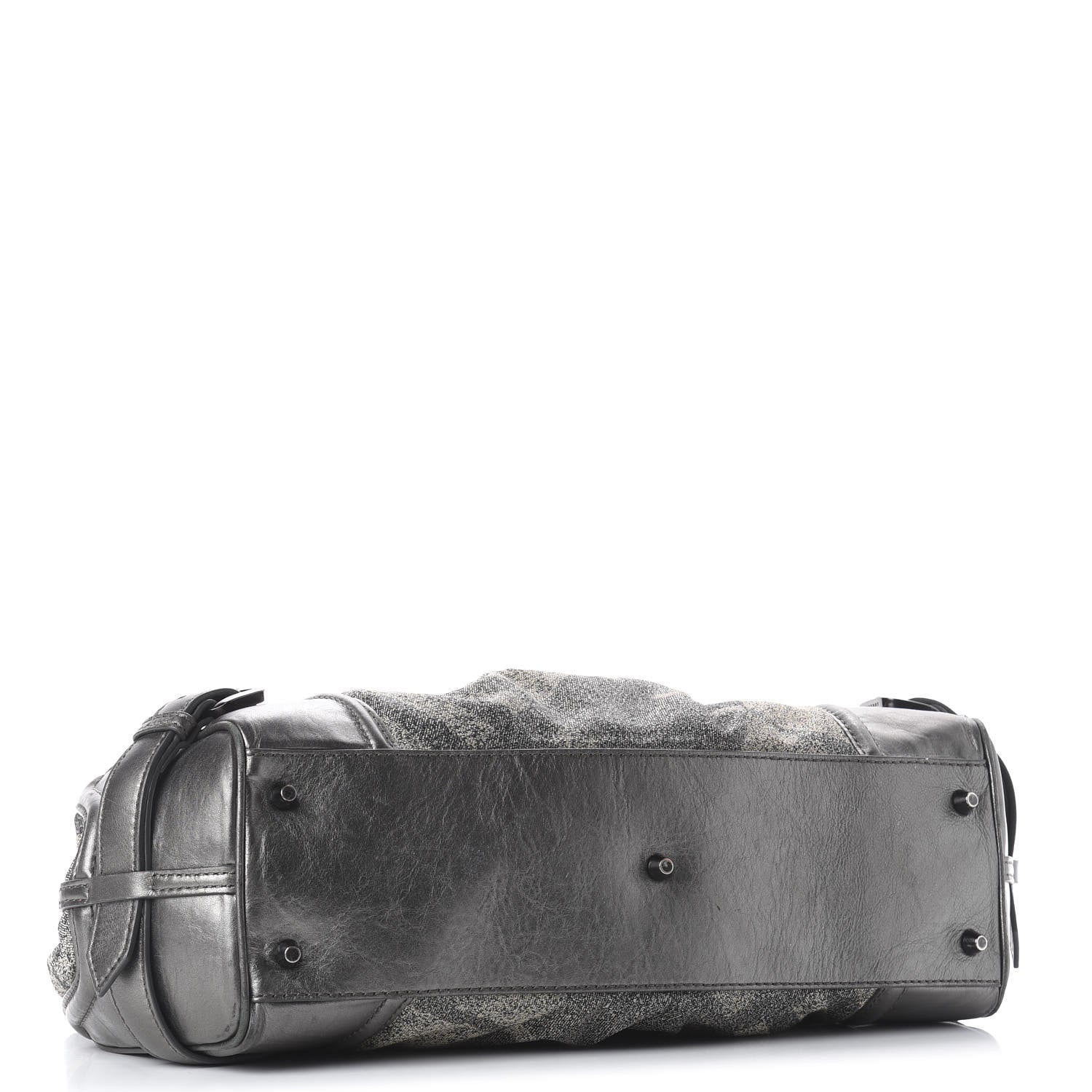 Burberry Shimmer Check Degrade Pilgrim Satchel Pewter 4 of 10