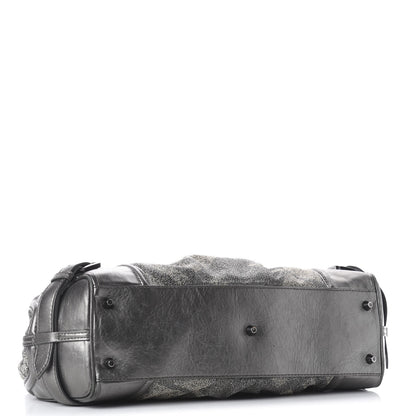 Burberry Shimmer Check Degrade Pilgrim Satchel Pewter 4 of 10