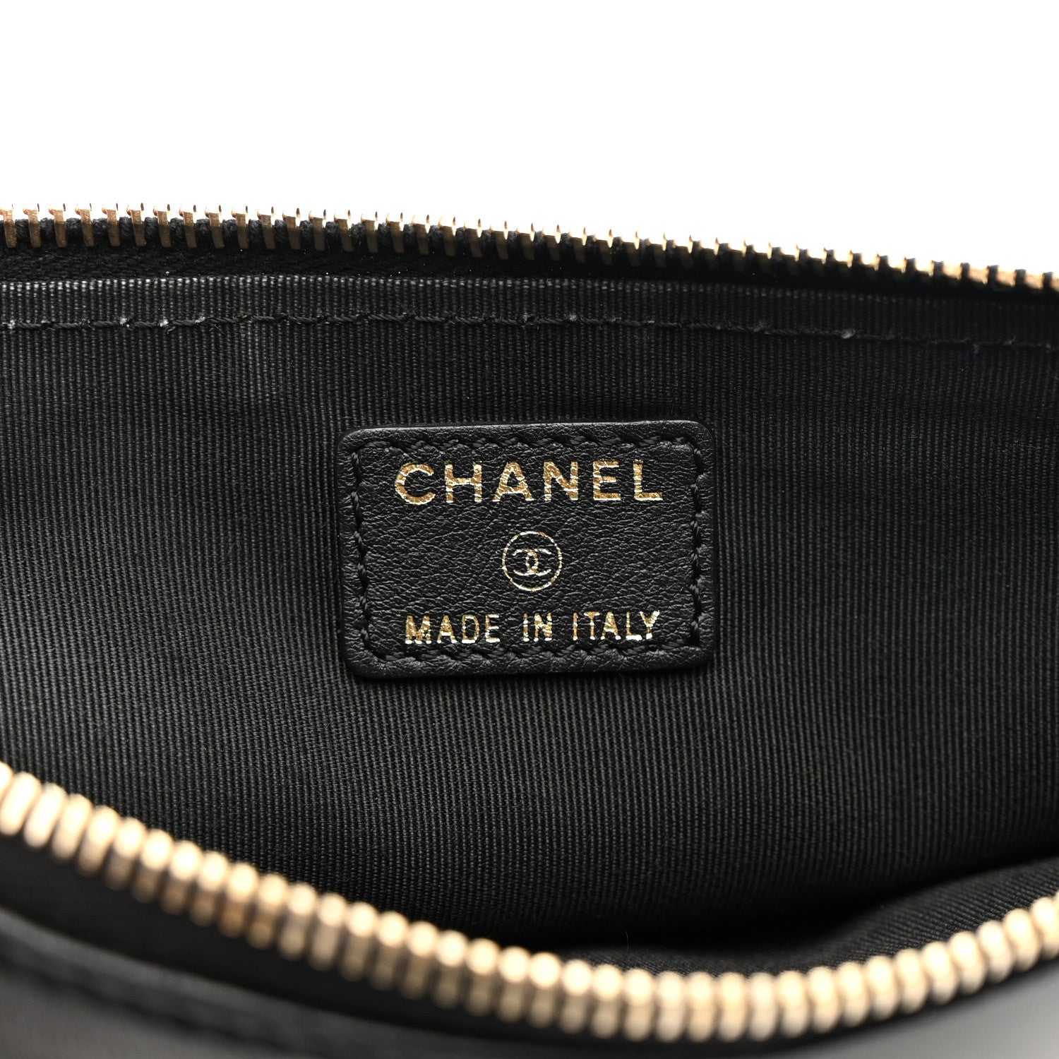 Chanel Lambskin Patent Camellia Wristlet Black 8 of 13