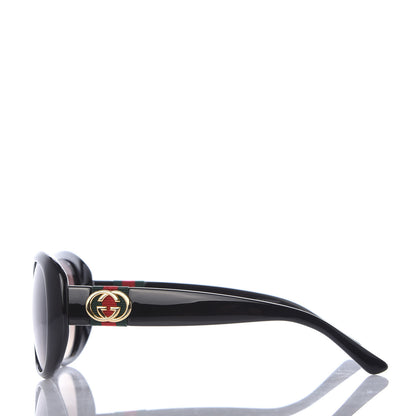 Gucci Acetate Oval Frame Web Sunglasses GG3660KS Black 3 of 8