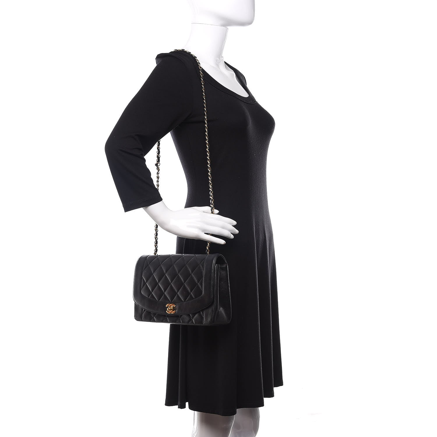 Chanel Lambskin Quilted Small Single Flap Black 2 of 15