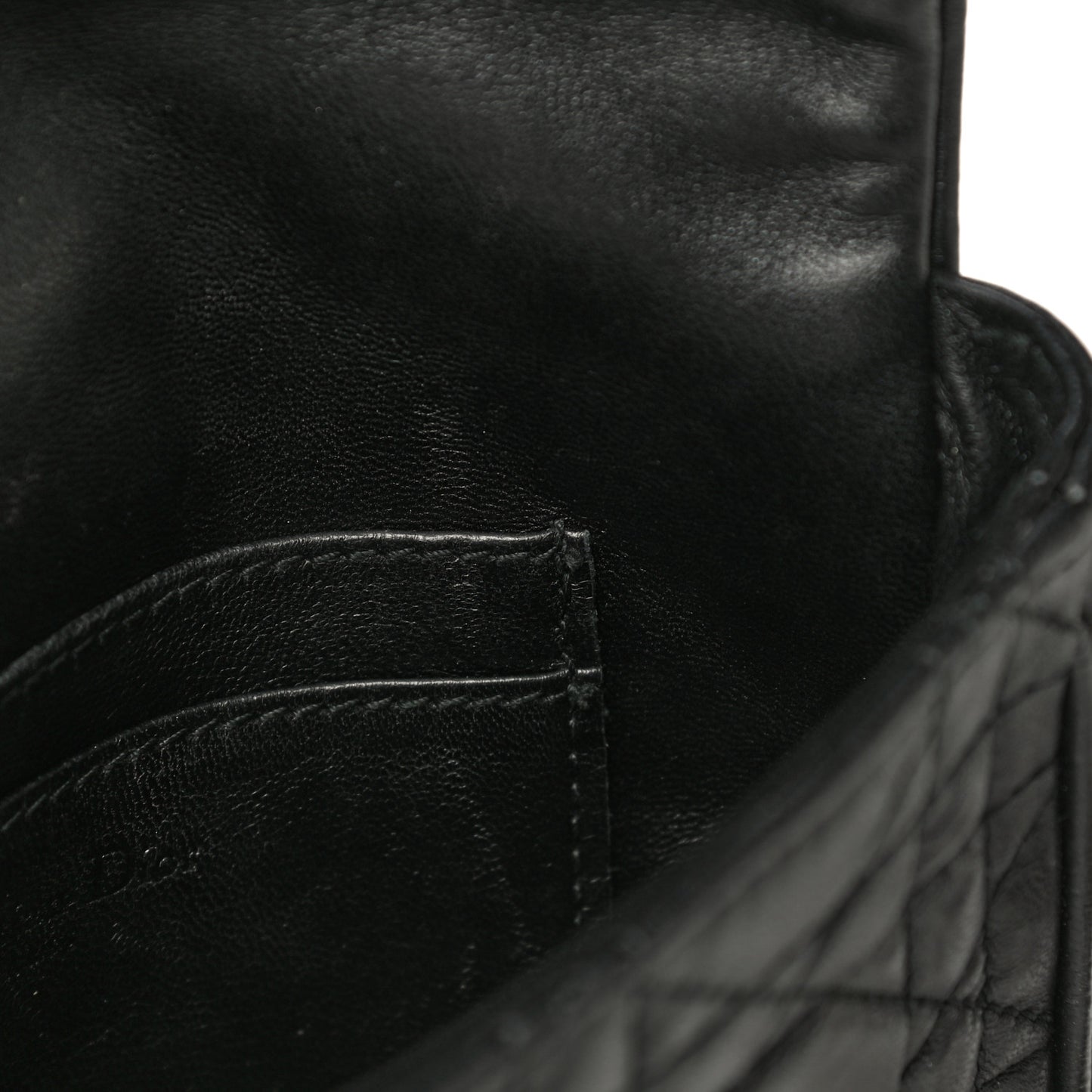 Lambskin Cannage Lady Dior Pochette Black