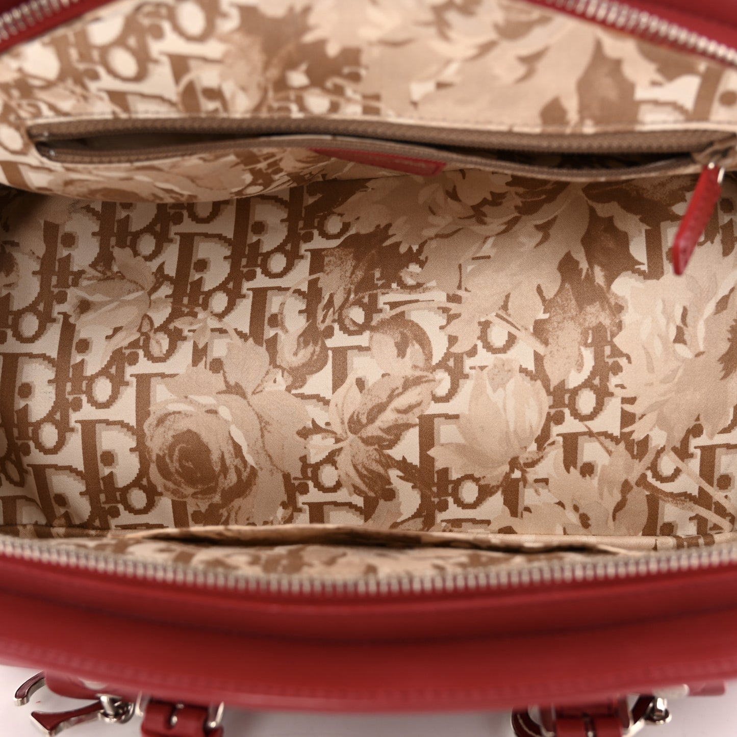 Calfskin Medium Detective Satchel Red