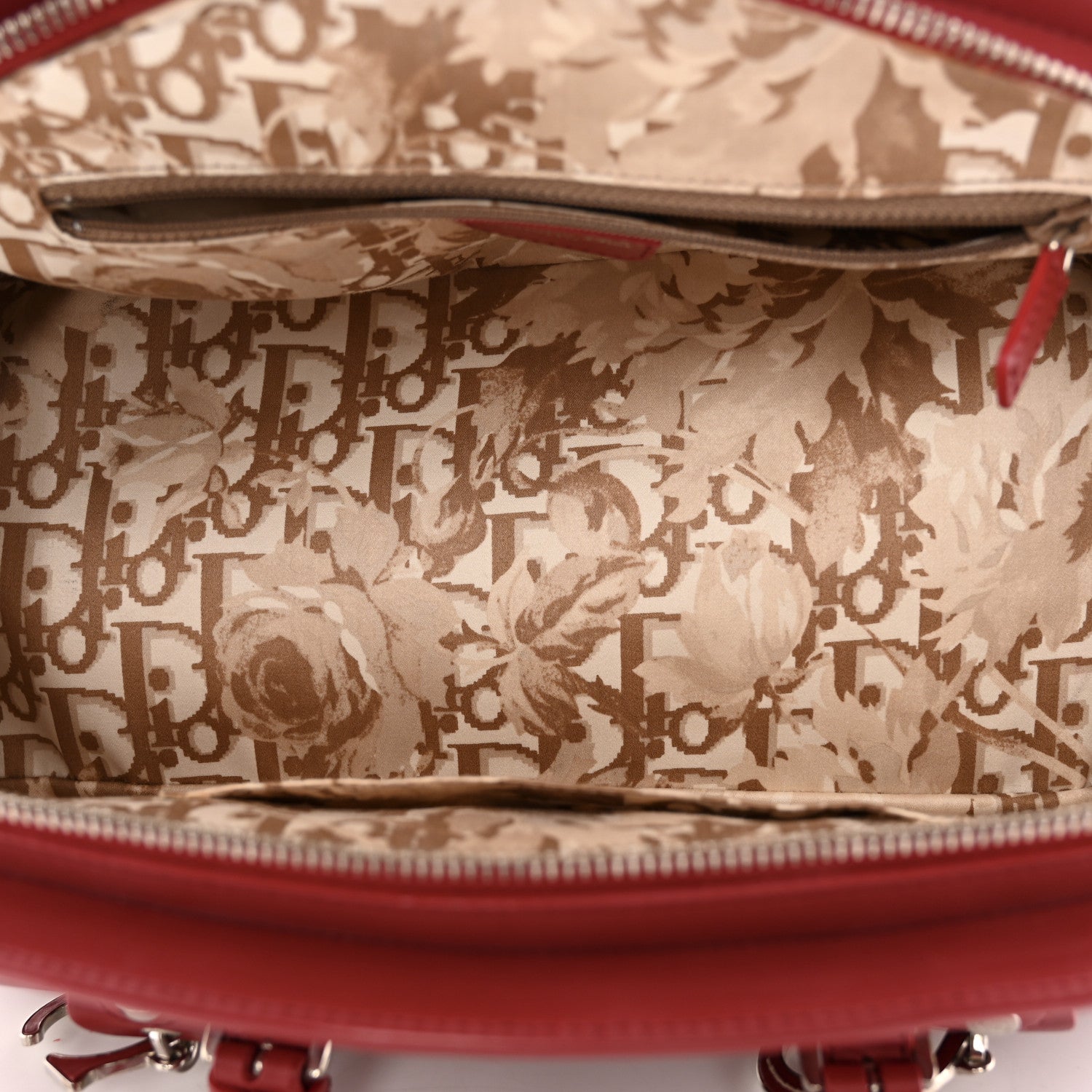 Christian Dior Calfskin Medium Detective Satchel Red 5 of 11