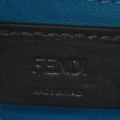 Fendi Zucca Spalmati Vitello Elite Flap Crossbody Bag Tobacco Turquoise 6 of 15