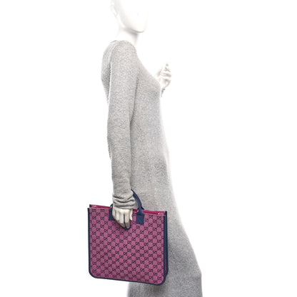 Gucci Monogram Multicolor Small Retro Interlocking G Childrens Tote Pink Blue 2 of 10