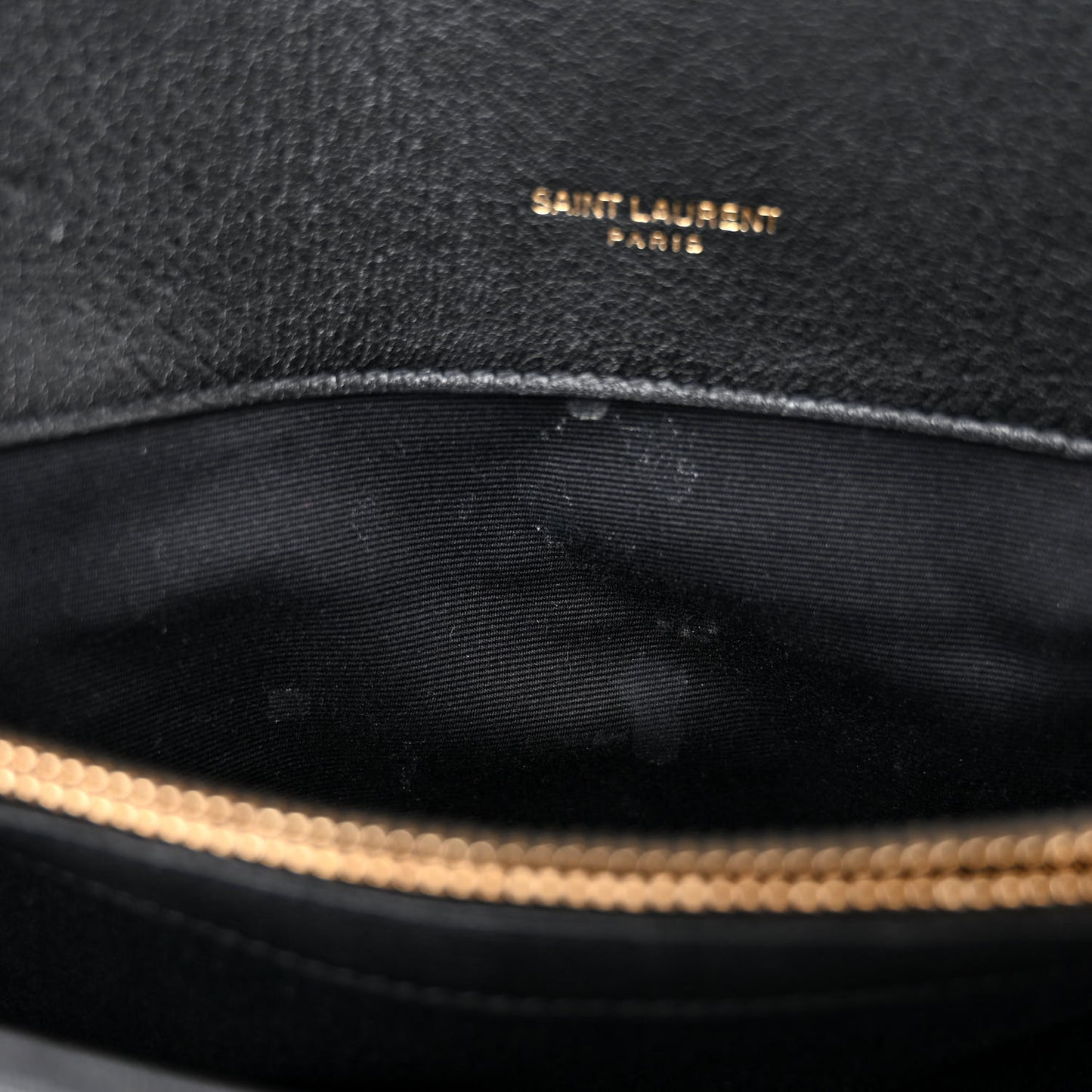 Sheepskin Matelasse Chevron Monogram Large College Satchel Black