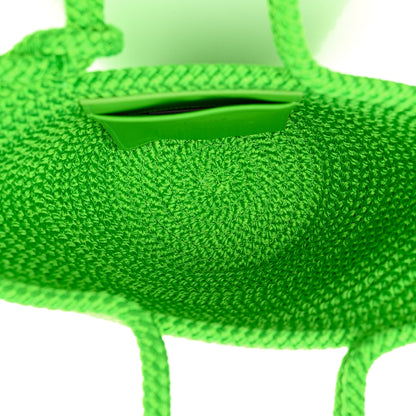 Balenciaga Nylon Lambskin Woven Small Ibiza Basket With Strap Green 5 of 10