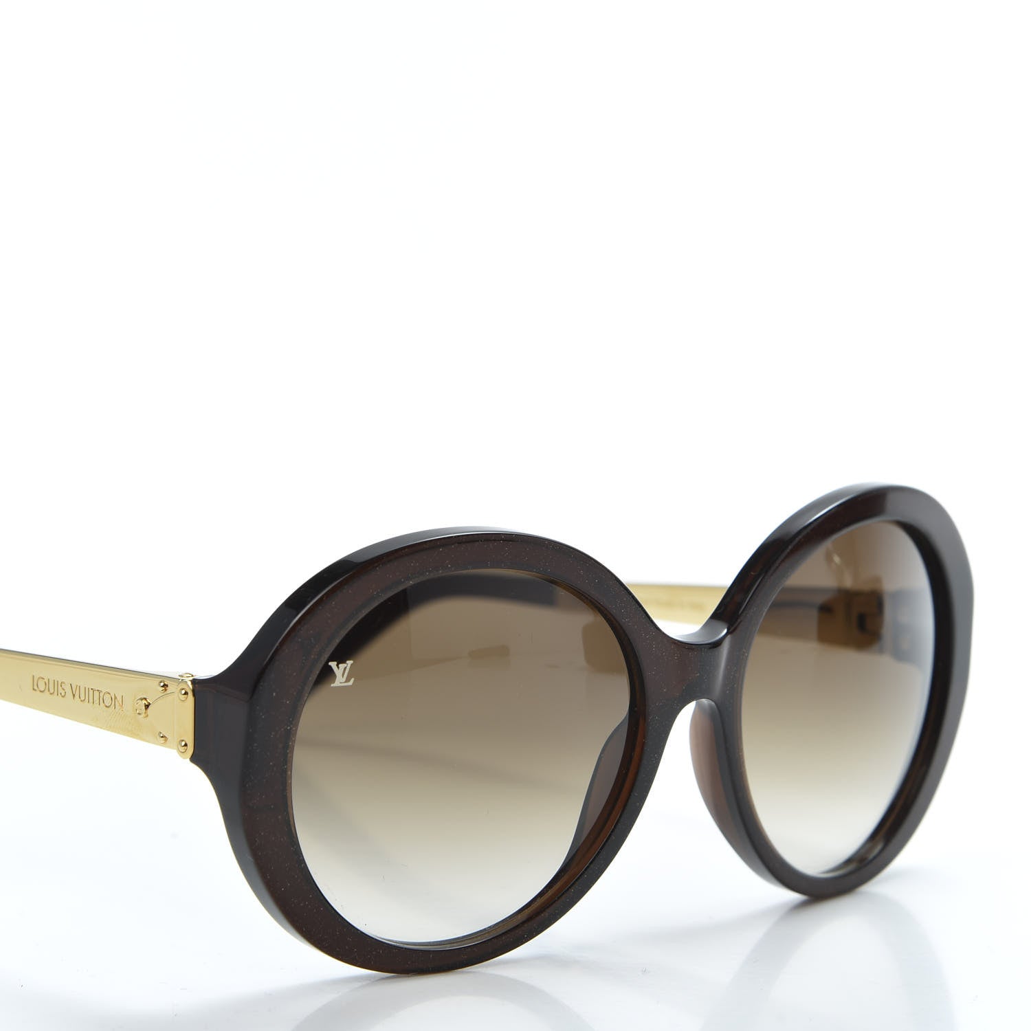Louis Vuitton Petit Soupcon Rond Sunglasses Z0490W Brown Glitter 7 of 8